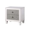 ACME Katia Nightstand in Rustic Gray & White Finish BD00661
