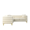 81.5-Inch Oversized Corner Sofa, L-Shaped Sectional Couch, 5-Seater Corner Sofas with 3 Cushions for Living Room, Bedroom, Apartment, Office