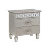 ACME Varian Nightstand, Silver & Mirrored Finish BD01280