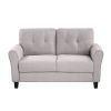 Modern Living Room Sofa Set Linen Upholstered Couch Furniture for Home or Office ,Light Grey,(1+2+3-Seat,Old Sku:SG000368AAA)