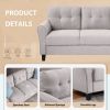 Modern Living Room Sofa Set Linen Upholstered Couch Furniture for Home or Office ,Light Grey,(1+2+3-Seat,Old Sku:SG000368AAA)