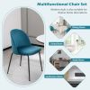 Set of 2 Upholstered Velvet Dining Chair with Metal Base for Living Room