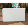Deluxe 8 foot x 30 inch Fold-in-Half Blow Molded Folding Table, White