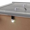 1pc Modern & Glam Style Two Drawers Nightstand Solid Wood Built-in Night Light Silver Crocodile Finish