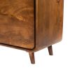55 Inch TV Media Entertainment Center Console, Mango Wood, 2 Doors, Warm Brown