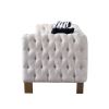 Modern Living Room Sofa Linen Square Arm Sofa, 84.25" W Couch, Beige