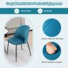 Set of 2 Upholstered Velvet Dining Chair with Metal Base for Living Room