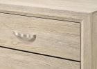 Contemporary 2-Drawer Nightstand End Table Drift Wood Finish Two Storage Drawers Metal Handles Bedroom Living Room Wooden Furniture