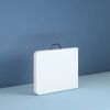 Deluxe 8 foot x 30 inch Fold-in-Half Blow Molded Folding Table, White