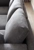 ADF Living Room Furniture Modern Leisure L Shape Couch Dark Grey Fabric