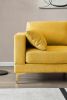 ADF Living Room Furniture Modern Leisure L Shape Couch Yellow Fabric
