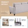 Modern Living Room Sofa Set Linen Upholstered Couch Furniture for Home or Office ,Light Grey,(1+2+3-Seat,Old Sku:SG000368AAA)