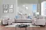 Modern Living Room Sofa Set Linen Upholstered Couch Furniture for Home or Office ,Light Grey,(1+2+3-Seat,Old Sku:SG000368AAA)