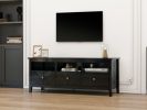 3 drawer TV stand,mid-Century Modern Style,Entertainment Center with Storage, Media Console for Living Room