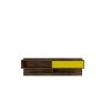 Manhattan Comfort Astor 70.86 Modern Floating Entertainment Center 1.0 with Media Shelves in Rustic Brown and Yellow