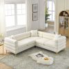 81.5-Inch Oversized Corner Sofa, L-Shaped Sectional Couch, 5-Seater Corner Sofas with 3 Cushions for Living Room, Bedroom, Apartment, Office