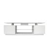 White TV Stand for 80 Inch TV Stands; Media Console Entertainment Center Television Table; 2 Storage Cabinet with Open Shelves for Living Room Bedroom
