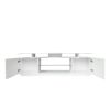 White TV Stand for 80 Inch TV Stands; Media Console Entertainment Center Television Table; 2 Storage Cabinet with Open Shelves for Living Room Bedroom