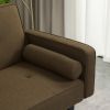 Futon Sofa Bed Convertible Couch Bed with Armrests Modern Living Room Linen Sofa Bed, Folding Recliner Futon Couch Sleeper Set with Solid Wood legs