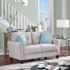 Modern Living Room Sofa Set Linen Upholstered Couch Furniture for Home or Office ,Light Grey,(1+2+3-Seat,Old Sku:SG000368AAA)