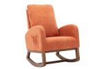 COOLMORE living room Comfortable rocking chair living room chair Orange