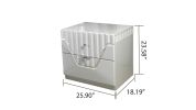 Da Vinci Modern Style 2-Drawer Night stand Made with Wood in Gray