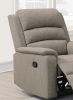 Modern Light Brown Color Burlap Fabric Recliner Motion Recliner Chair 1pc Couch Manual Motion Living Room Furniture