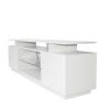White TV Stand for 80 Inch TV Stands; Media Console Entertainment Center Television Table; 2 Storage Cabinet with Open Shelves for Living Room Bedroom