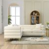 81.5-Inch Oversized Corner Sofa, L-Shaped Sectional Couch, 5-Seater Corner Sofas with 3 Cushions for Living Room, Bedroom, Apartment, Office
