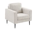 Living Room Upholstered Sofa with high-tech Fabric Surface/ Chesterfield Tufted Fabric Sofa Couch, Large-White.