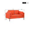 Modern Style Sofa Linen Fabric Loveseat Small Love Seats Couch for Small Spaces; Living Room; Apartment