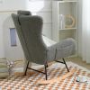 Rocking Chair - with rubber leg and cashmere fabric, suitable for living room and bedroom