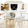 Upholstered Dining Chairs with Golden Metal Legs for Living Room